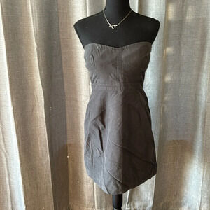 Gray Strapless J. Crew Dress